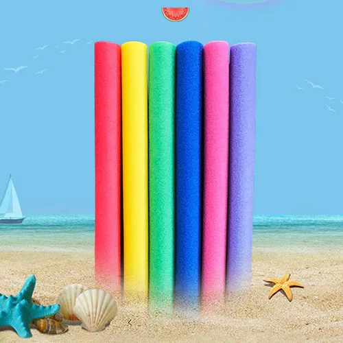 Vista 2 de Mxiqqpltky Fideos flotantes para piscina, tubo de espuma súper grueso para piscina, 52 pulgadas, paquete de 3 (rojo)