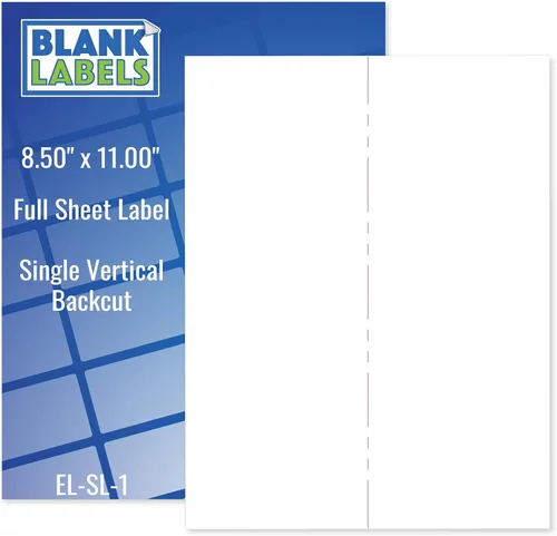Vista 16 de Blank Labels Etiquetas de envío de media hoja, 5.5 x 8.5 pulgadas (5-1/2 x 8-1/2) etiqueta permanente blanca mate, inyección de tinta y láser