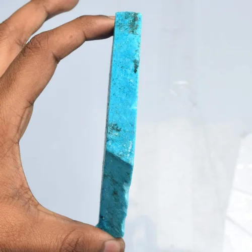 Vista 3 de gemhub Una losa azul turquesa de alta calidad de cristal curativo de 1457.50 quilates, turquesa natural, piedra suelta sin cortar, Piedra preciosa