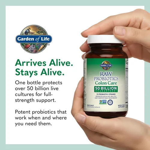 Vista 7 de Garden of Life - Probióticos RAW Probióticos Cuidado de Colon - Acidophilus y Cultura Viva Probióticos Promueve Movimientos Regulares, Saludables