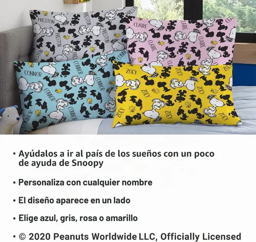 Vista 3 de Funda de almohada personalizada Let’s Make Memories - Funda de almohada personalizada para niños con nombre - Funda para almohada de tamaño estándar