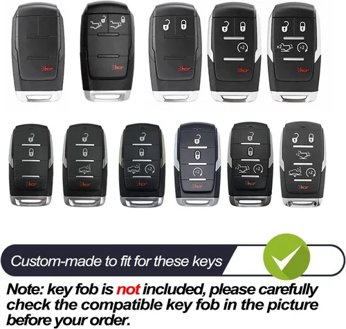 Vista 2 de MECHCOS Compatible con Dodge RAM 1500 2500 3500 4500 5500 Camion Pickup Azul TPU Funda para Llave Cubierta de Control Remoto Protector de Llave