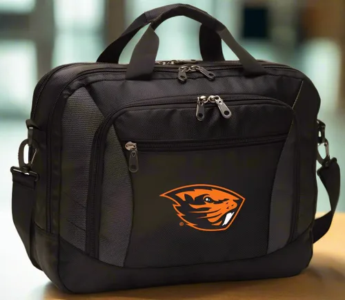 Vista 3 de Bolsa para computadora portátil de la Universidad Estatal de Oregon Best OSU Beavers Computer Bags, Negro