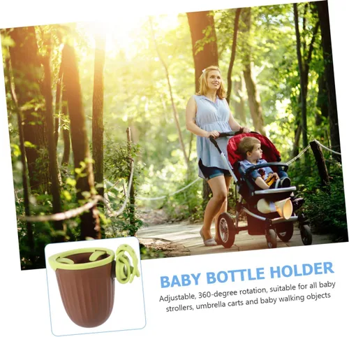 Vista 9 de SUPVOX Adjustable Stroller Bottle Holder Cup Rack for Wheelchairs Bikes Scooters Grip Storage Organizer for Cups and Water Bottles