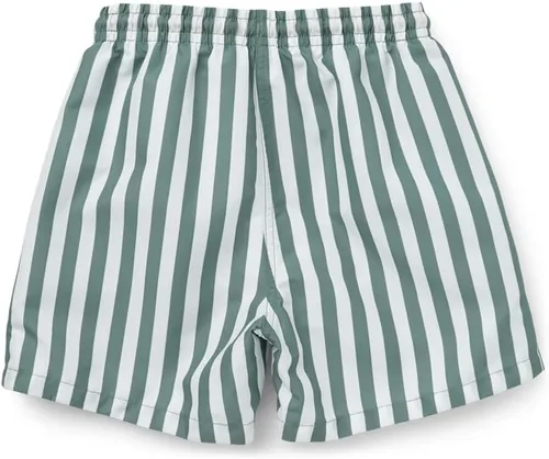 Vista 2 de Pantalones cortos de baño para niños, ropa de playa de secado rápido, pantalones cortos deportivos de baño para niños, traje de baño a rayas