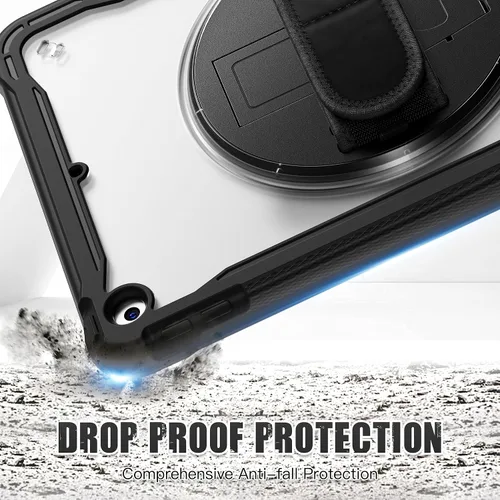 Vista 7 de BLOSOMEET Funda transparente para iPad de 9ª/8ª/7ª generación 2021/2020/2019 de 10.2 pulgadas con protector de pantalla de vidrio templado y soporte