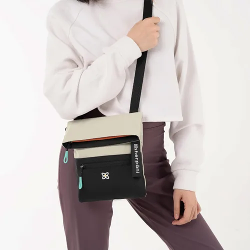 Vista 3 de Sherpani Pica, bolso cruzado pequeño, de nailon, bolso cruzado ligero, bolso cruzado para mujer, BLUFF