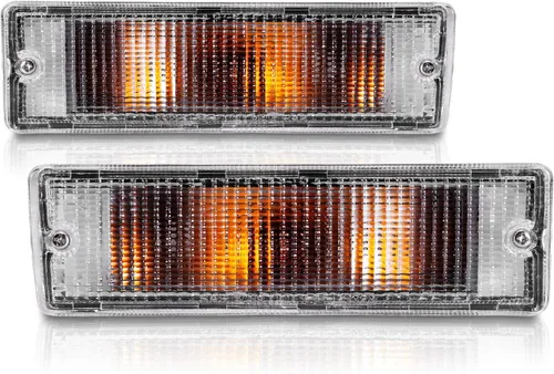 Vista 2 de AmeriLite Luz de defensa transparente de repuesto en par para Nissan Hardbody PickUp 1988-1997 / Pathfinder 88-95 - Lado del pasajero y del conductor