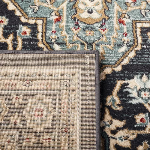 Vista 6 de SAFAVIEH Alfombra de área de 2 x 3 pulgadas, colección Lyndhurst, color antracita y verde azulado, no desprende pelusa y fácil de limpiar, ideal