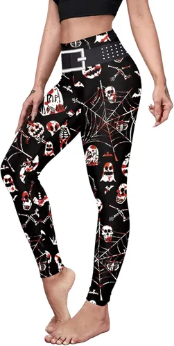 Vista 4 de Timemory - Pantalones de impresión digital para mujer, mallas elásticas en el tobillo