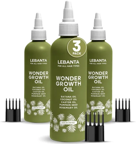 Vista 7 de Lebanta Aceite de Batana para el crecimiento del cabello, mezcla 100% pura, cruda y natural con ricino orgánico, semillas de calabaza, coco y aceite