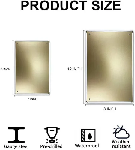 Vista 2 de Nuevo letrero de metal Mecánica certificada ASE de aluminio para interiores y exteriores 6 "x 8