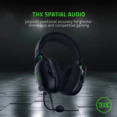 Vista 6 de Razer BlackShark V2 Auriculares para juegos sonido envolvente espacial THX 71 controladores de 197 pulgadas micrófono desmontable para computadora