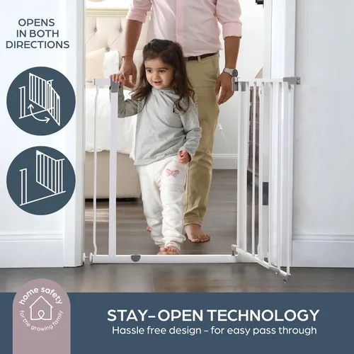 Vista 5 de Puerta del pasillo Dreambaby Liberty extra ancho, Blanco