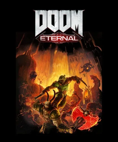 Vista 2 de Doom Eternal - Camiseta de manga corta para hombre, color negro, Negro