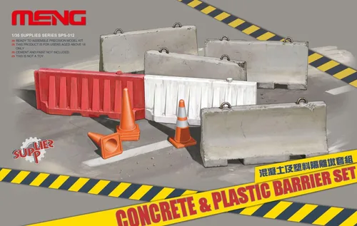 Vista 3 de Meng Conjunto de barrera de hormigón y plástico