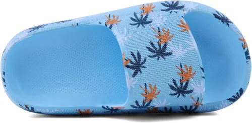 Vista 2 de FJPTREN Zapatos de nube para niños y niñas, sandalias acolchadas antideslizantes, zapatos de ducha ligeros, plataforma para niños, suela gruesa
