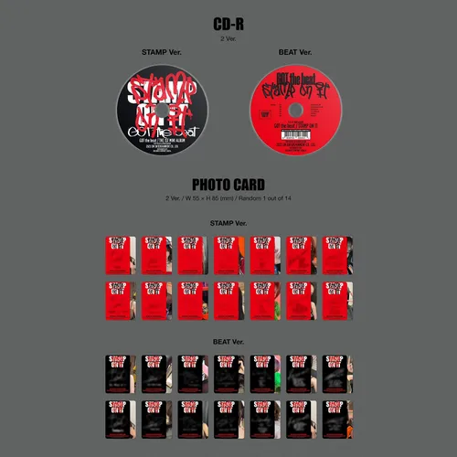 Vista 5 de GOT the beat - 1er mini álbum [Stamp On It] (STAMP Ver.) libro de fotos + CD-R + juego de tarjetas postales (volante, foto, póster plegado) +