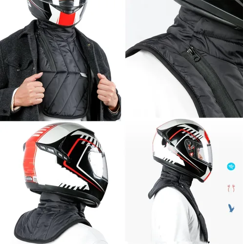 Vista 3 de SXLINGDO Bufanda de cuello de invierno para motocicleta, para hombre, protector contra el viento, protector de pecho, calentador de cuello