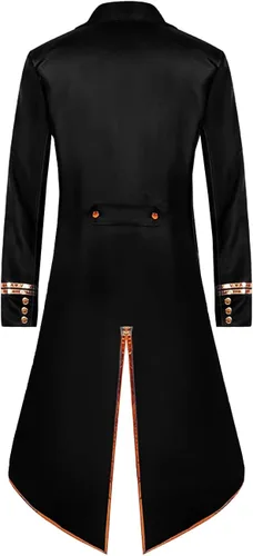 Vista 2 de PHOACE Steampunk - Chaqueta estilo vampiro renacentista estilo retro medieval victoriano gótico disfraz de Halloween