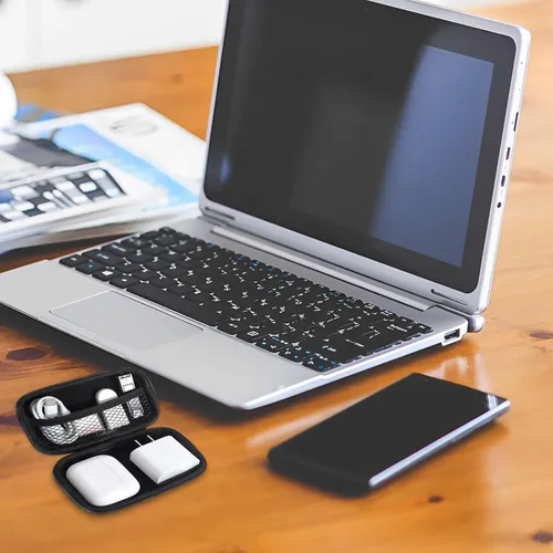 Vista 3 de Pequeño organizador electrónico - Bolsas organizadoras de cables electrónicos portátiles Bolsa de almacenamiento de accesorios digitales de viaje