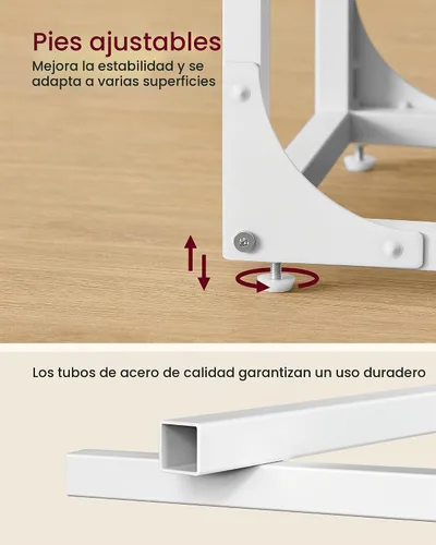Vista 6 de VASAGLE - Mesa auxiliar en forma de C, mesa lateral pequeña para sofá, mesa de sofá con estructura metálica para sala de estar, dormitorio, mesita