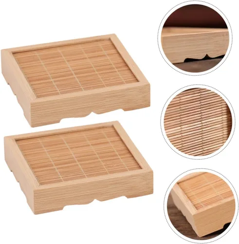 Vista 7 de IMIKEYA 4 piezas de base de bonsái de esquina para el hogar, tetera, estilo de mesa, tanque, soportes de patio, jarrón, muebles para estante