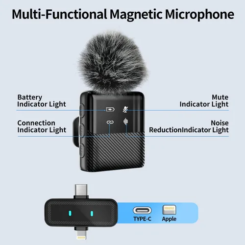 Vista 5 de yAyusi Kit de vlogging para iPhone/Android, trípode para selfie stick de 30.71 pulgadas con luz, micrófono y cajas de almacenamiento, kit básico