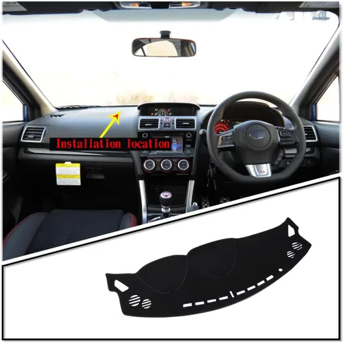 Vista 8 de CHEAYAR Cubierta protectora para tablero de salpicadero, cubierta solar compatible con Subaru BRZ 2013-2020, tapete interior para tablero