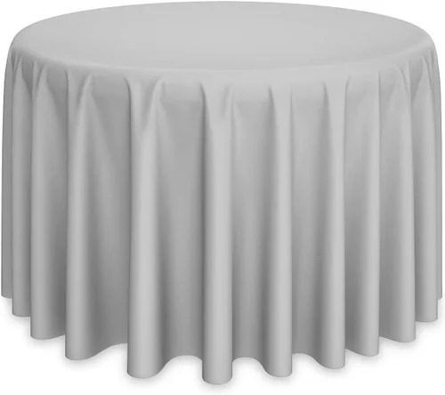 Vista 18 de Lann's Linens - Mantel redondo premium de 70 pulgadas para bodas/banquetes/restaurantes - Mantel de tela de poliéster - Azul bebé
