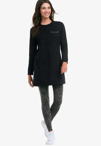 Vista 5 de Ellos Sudadera tipo túnica Love de talla grande para mujer
