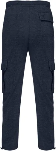 Vista 2 de Pantalones cargo casuales para hombre, de forro polar pesado, pantalones tácticos de cintura elástica, pantalones deportivos de entrenamiento