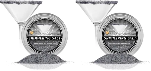 Vista 17 de Brew Glitter - Sal negra brillante (4 onzas, 1 lata de barra) para cóctel comestible con purpurina mezclada para bebidas y bebidas