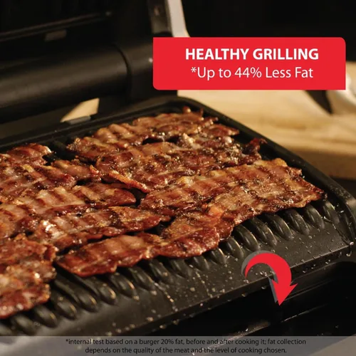 Vista 6 de T-Fal OptiGrill - Parrilla eléctrica XL de acero inoxidable, 6 porciones, 9 modos de cocción automáticos inteligentes, prensa Panini, 1800 vatios