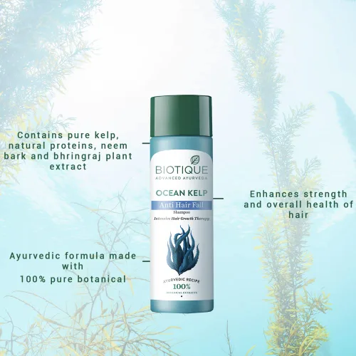 Vista 4 de Biotique Bio Kelp Protein Champú Para Cabello Caído, 6.4 fl oz