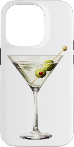 Vista 17 de Martini Glass Green Olive Bartender Vodka Gin Cocktail Drink Case para iPhone 17