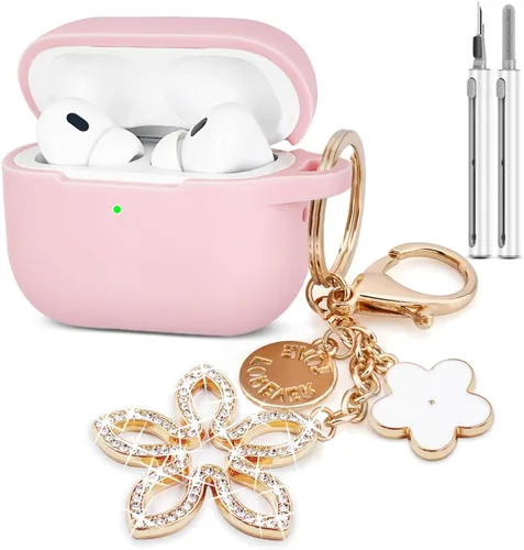 Vista 13 de KOUJAON Funda compatible con AirPods Pro de 2ª generación con kit de limpieza, funda protectora de silicona para auriculares Apple AirPod Pro