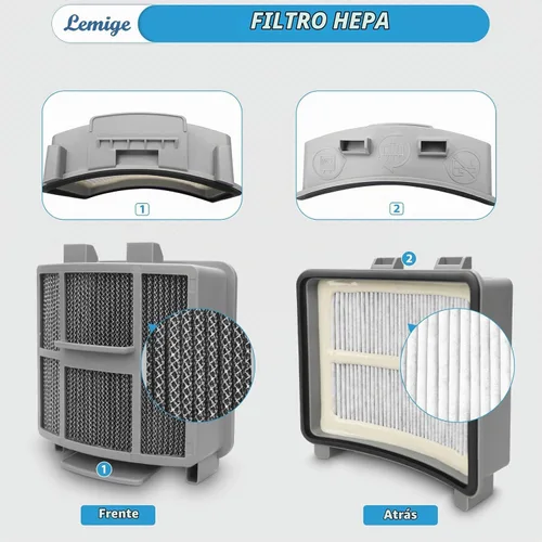 Vista 5 de Lemige 39883 42946 3774F 3418 Filtro de vacío para Bissell Pet Hair Eraser