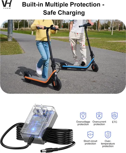 Vista 6 de VHBW Cargador de 25.2V 1.5A para Segway Ninebot C2 Pro E2 Plus Scooter