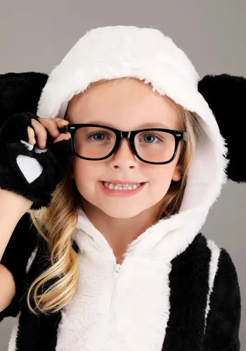 Vista 2 de Disfraz de Panda a la Moda para Niña Pequeña Multicolor