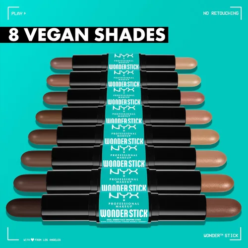 Vista 5 de NYX MAQUILLAJE PROFESIONAL Wonder Stick, Barra para dar forma y contornear el rostro - Claro