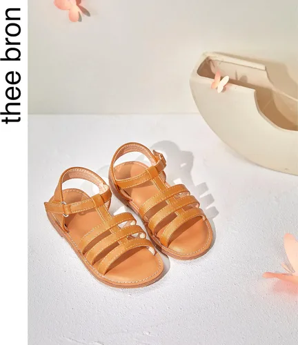 Vista 22 de THEE BRON Sandalias cómodas para niñas, zapatos para niños, sandalias rellenas