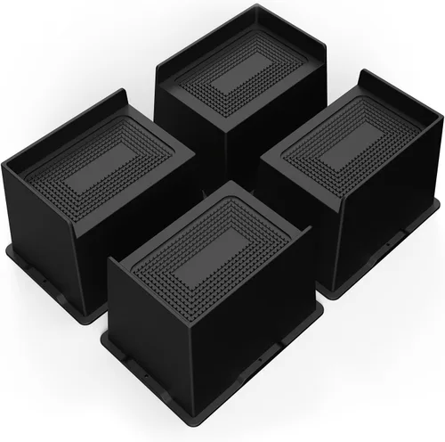 Vista 14 de MYMULIKE Elevadores de cama de 3 pulgadas, resistentes, elevadores de muebles de gran tamaño de 3 pulgadas, soporta 6000 libras, bloques