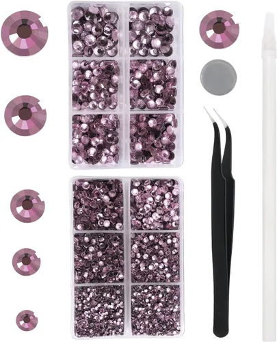 Vista 19 de 6796PCS Diamantes de Imitación Termoadhesivos de Aguamarina Piedras de Cristal de Vidrio para Tela Ropa Camisas Brillantes Parte Trasera Plana