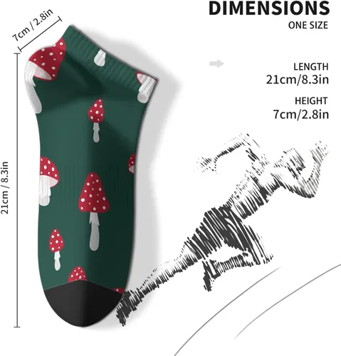 Vista 4 de devor Ankle Socks for Men Athletic Socks Men No Show Athletic Sock Trendy Mushrooms Funny Mushrooms Magic Mushrooms Plant Forest Sock