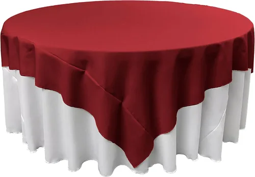 Vista 25 de LA Linen. Mantel cuadrado de popelina de poliéster