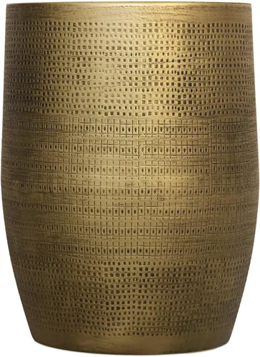 Vista 5 de SIMPLIHOME Johnsen 15" Wide Round Iron Table in Antique Brass Latón antiguo