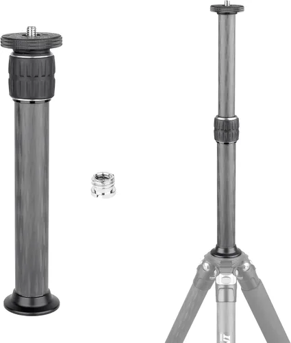 Vista 9 de INNOREL ER252C Universal 10 capas de fibra de carbono trípode centro columna extensión trípode dos secciones media columna poste para trípode