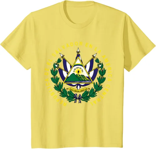 Vista 37 de amdesco Salvador Camisa, salvadoran Escudo de armas playera, mujer L, Blanco