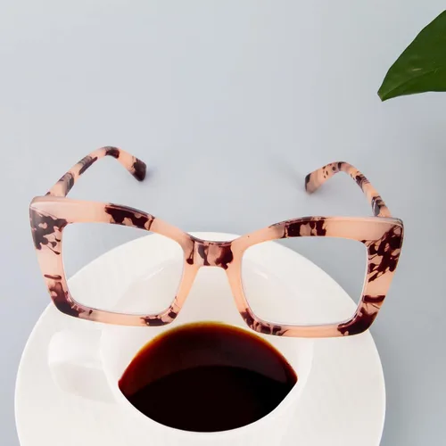 Vista 7 de DXYXYO Lentes de lectura cuadrados de gran tamaño para mujer, bloqueo de luz azul, estilo Oprah, marco grueso, lectores con bisagra de resorte